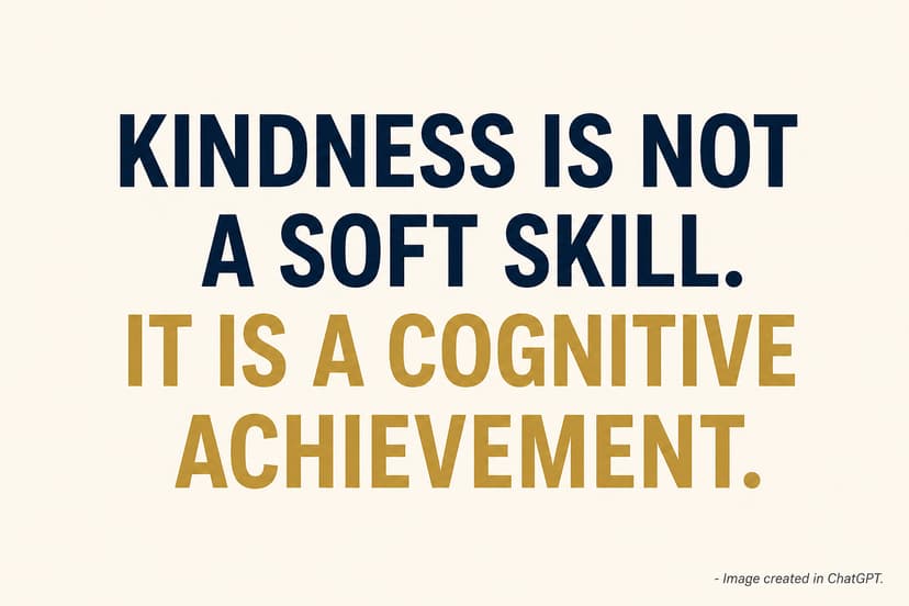 Kindness Is Not a Soft Skill. It Is a Cognitive Achievement.